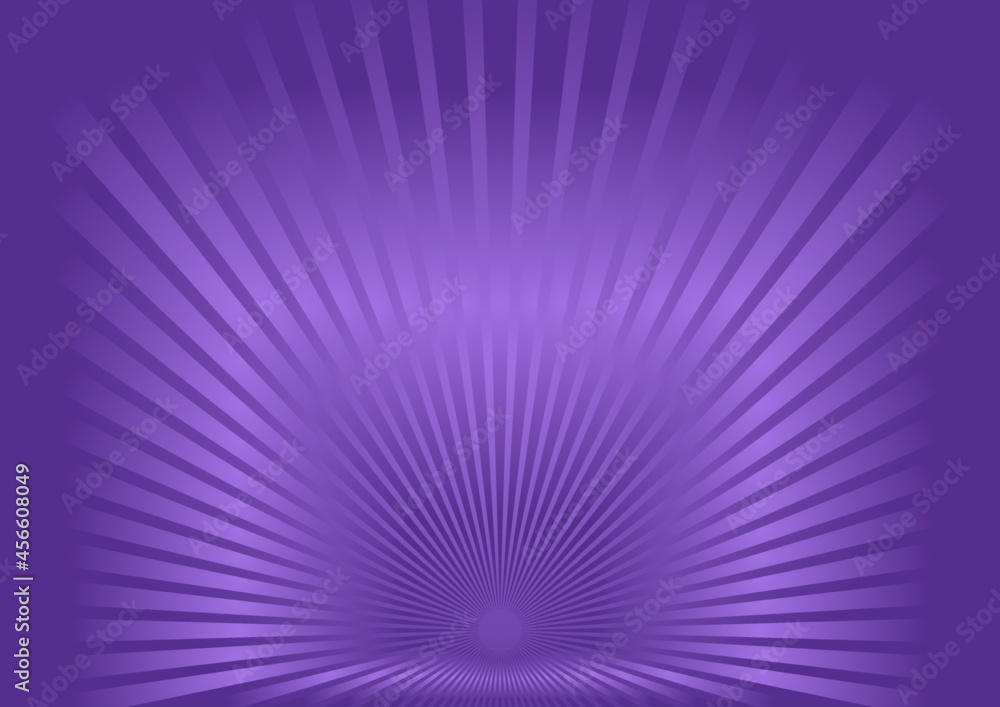 Poster Pattern with optical illusion. Abstract violet sunburst background. Abstract 3D geometrical background. Vector illustration. Dynamic glow effect, circus banner.