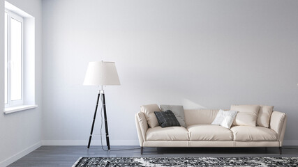 Modern living room. 3D-render.