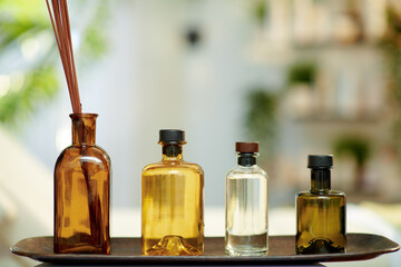 essential oils in modern beauty salon