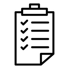 Medical checklist icon outline vector. Health form. Diagnostic report