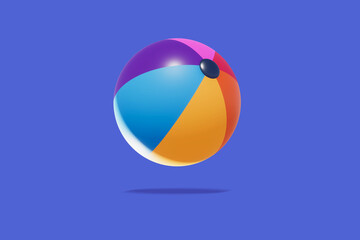 3D Beach Ball Background Image