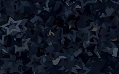 Dark Gray vector template with sky stars.