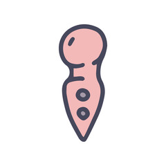 under eyes massager color vector doodle simple icon