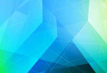 Obraz premium Light Blue, Green vector background with polygonal style.