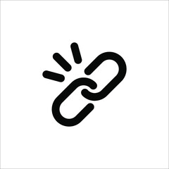 chain link vector icon, vector illustration on white background.