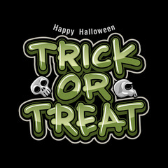Fototapeta premium Trick or treat design text vector