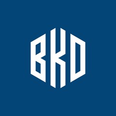 BKD Initial three letter logo hexagon