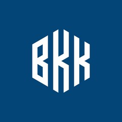 BKK Initial three letter logo hexagon