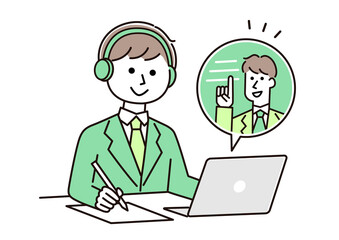 勉強をする生徒