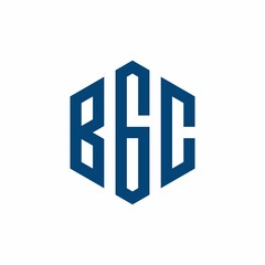 BGC Initial three letter logo hexagon