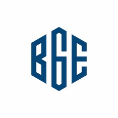 Fototapeta premium BGE Initial three letter logo hexagon
