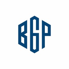 BGP Initial three letter logo hexagon