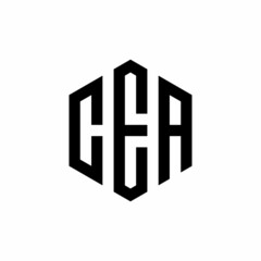 CEA Initial three letter logo hexagon