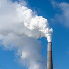 discharge from a coal fired power plant square aspect
