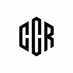 CCR Initial three letter logo hexagon