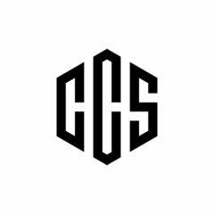 CCS Initial three letter logo hexagon