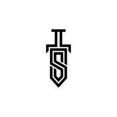 sword logo that formed letter s