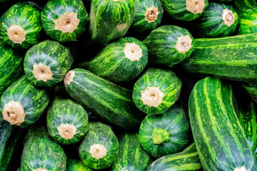 Zucchini or Italian squash close up background