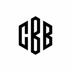 CBB Initial three letter logo hexagon