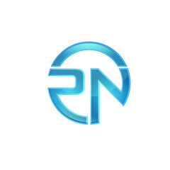letter R N logo