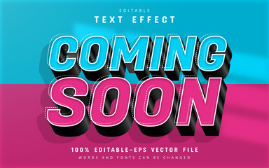 Fototapeta premium Coming soon 3d text effect