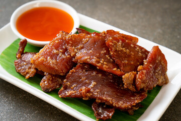 sun dried pork with sauce