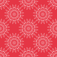 Abstract flower seamless pattern. Vector illustration.