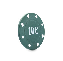 Poker chip isolated on white background