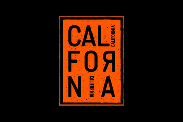 California,t-shirt merchandise mockup typography