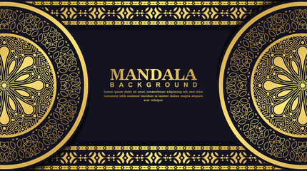 Luxury ornamental mandala background with arabic islamic east pattern style premium