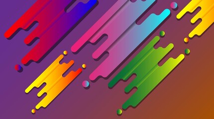 Abstract background with splashing color on geometry shape