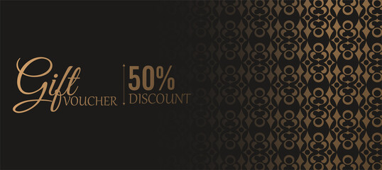 Menu restaurant luxury gift voucher design template