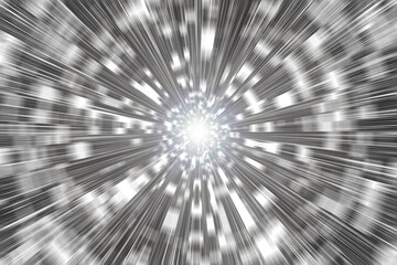 サイバー空間のワープ（白黒） © yuruphoto