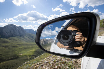 Off road trip on high altitude mountain top