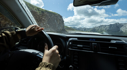 Driving off road car in the nature © lzf