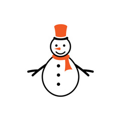Snowman icon design template illustration isolated