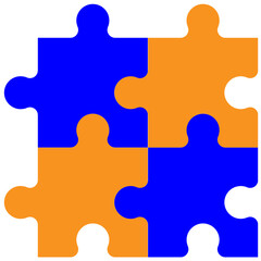 Vector illustration of flat design puzzle template. Editable strokes and colors. 4000 x 4000 pixels perfect.