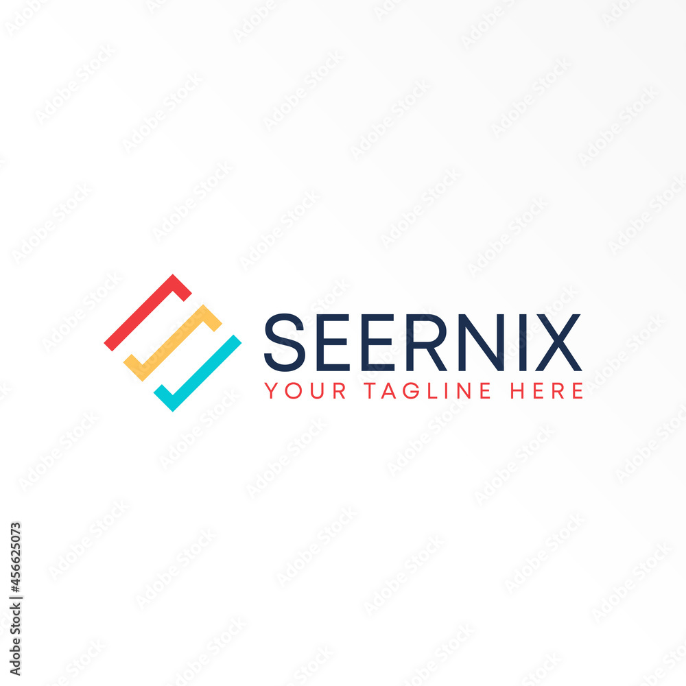 Poster letter or word s font in cutting square image graphic icon logo design abstract concept vector stock