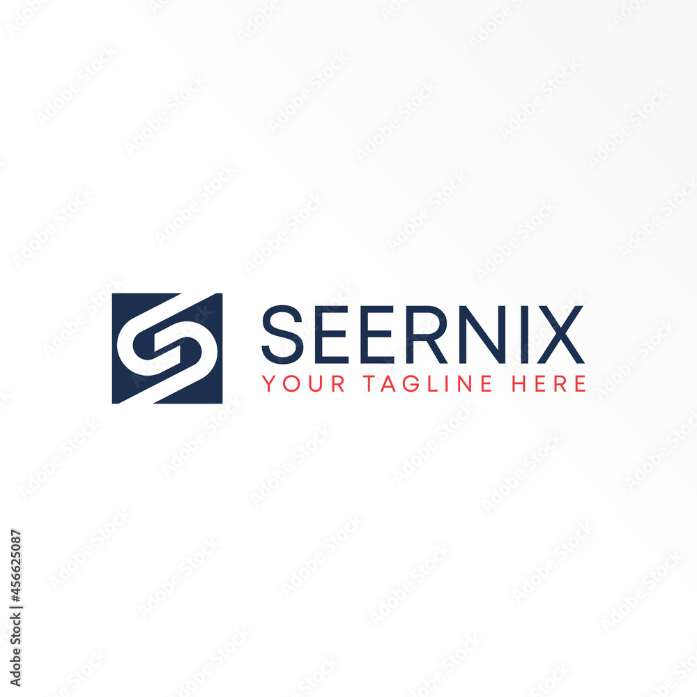 Poster Letter or word S font in flip block  Square image graphic icon logo design abstract concept vector stock. Can be used as a symbol related to initial.