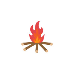 Bonfire icon design template illustration isolated