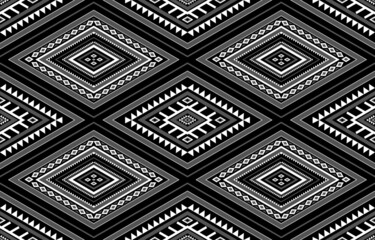 Gemetric ethnic oriental seamless pattern traditional. Design for background,carpet,wallpaper,clothing,wrapping,batic,fabric,vector illustraion.embroidery style.