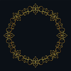 Luxury round border frame design