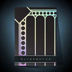 Shades of holographic. Futuristic holographic poster with gradient mesh.