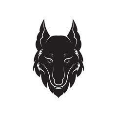 Vector of wolf head design on white background. Easy editable layered vector illustration. Wild Animals..