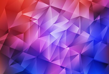 Fototapeta premium Light Blue, Red vector pattern with polygonal style.