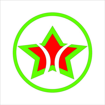 red green star logo in the middle of the circle