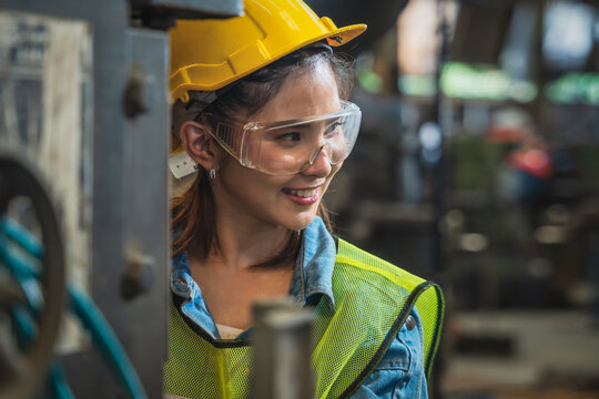 factory worker working in factory workshop