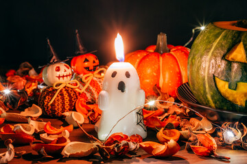 ハロウィンパーティーのイメージカット　お化けのクローズアップ