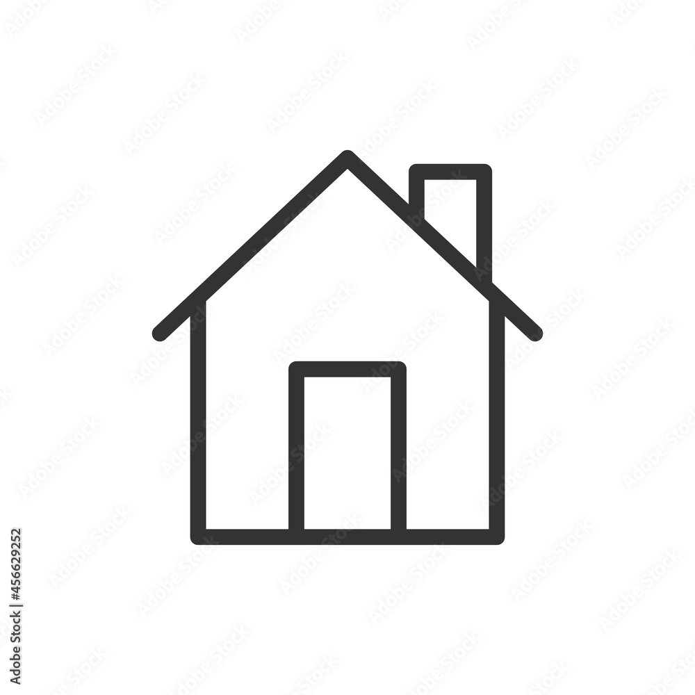 Sticker outline design of apartment icon.