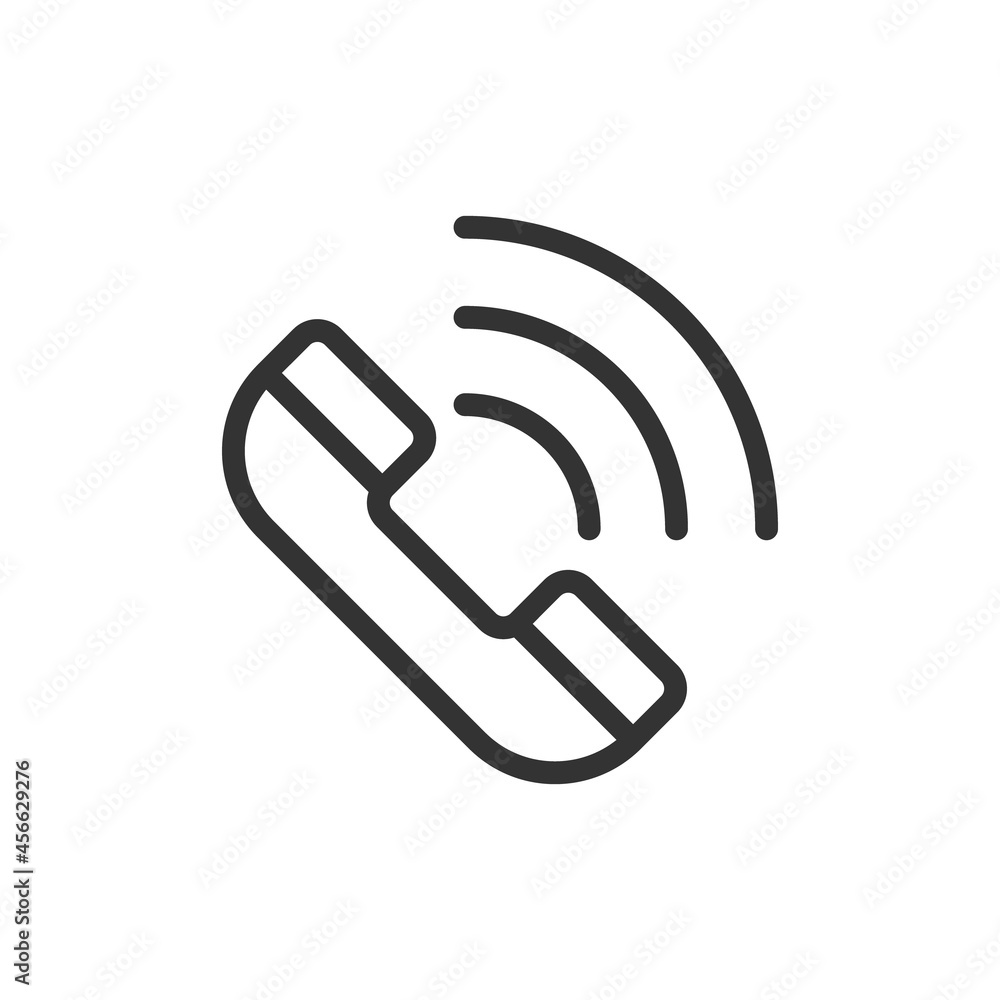 Poster premium call line icon for app, web and ui.